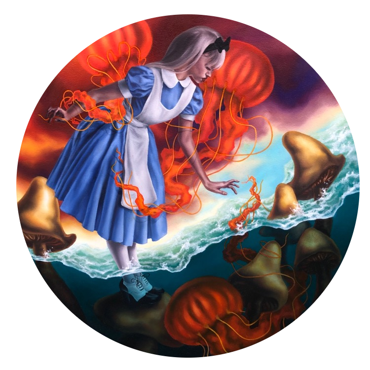 Global Warming in Wonderland, Oil Painting, Diana Ormanzhi