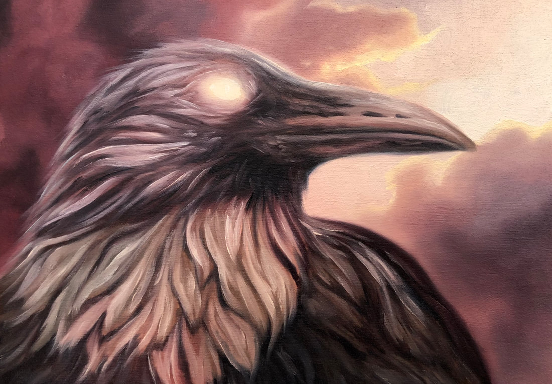 Glow of the Crow, Oil Painting, Diana Ormanzhi