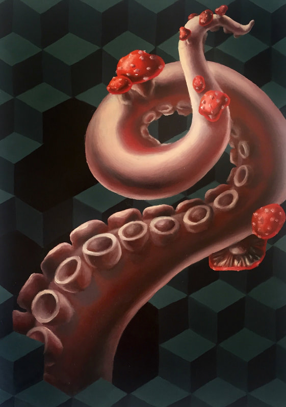 Of Flesh and Fungi, Oil Painting, Diana Ormanzhi